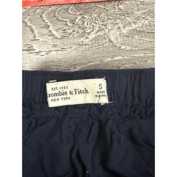 Abercrombie& Fitch Blue Linen Blend Embroidered Shorts Women's Small Boho - Picture 5 of 5